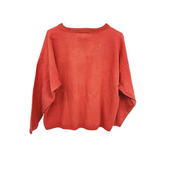 Vintage 90s Bonjour Jeans Wear Coral Sweatshirt OS Made in the USA - Picture 4 of 6